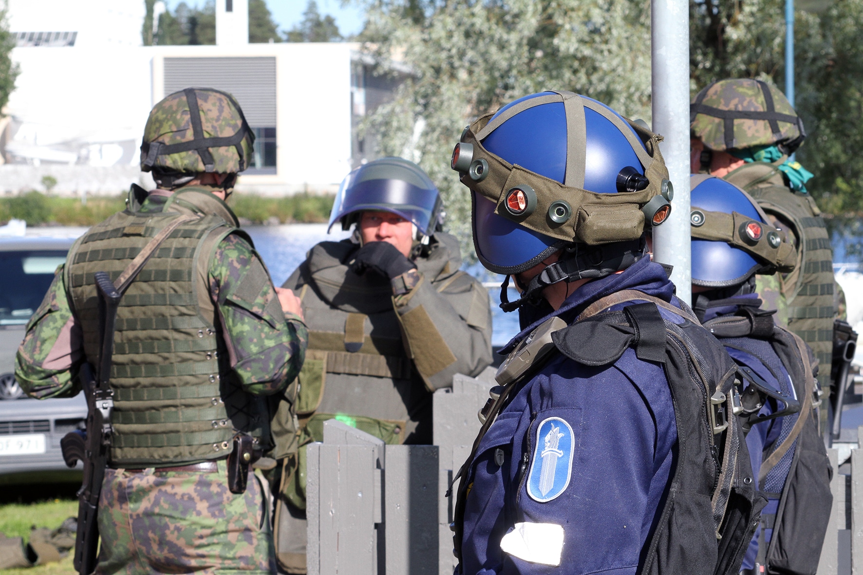 Poliisi ja sotilaita Kajaani 17 -harjoituksessa